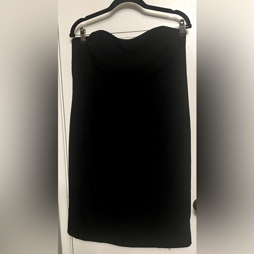 Black strapless dress